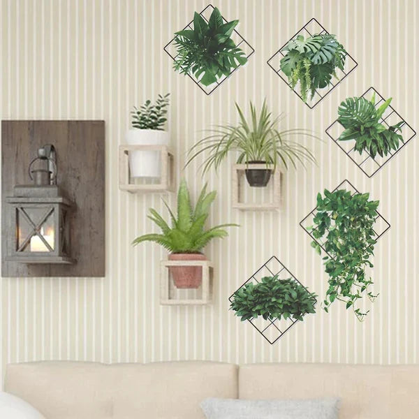 3D Wall Stickers - Plants (Pack Of 4) - BRANDIFY STORE