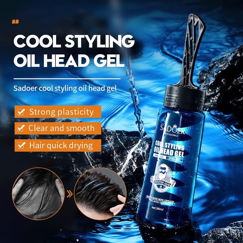 Hair Styling Gel With Comb - 280 ML