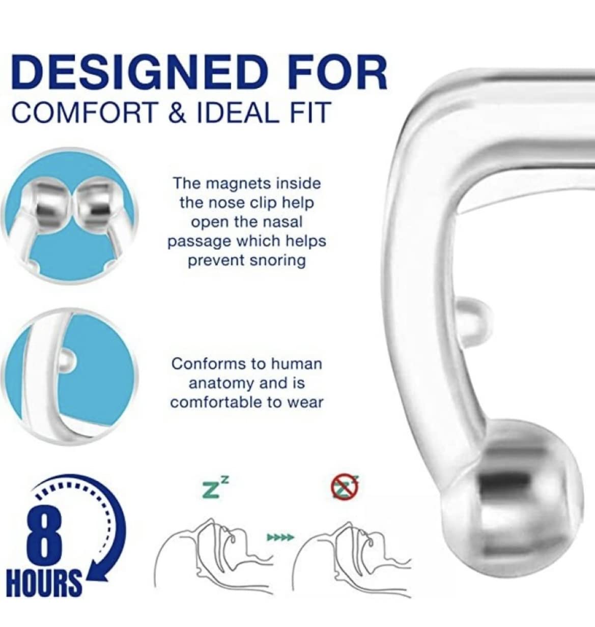 Anti Snoring Nose Clip Device – Nasal Strip Anti-Snoring Aid