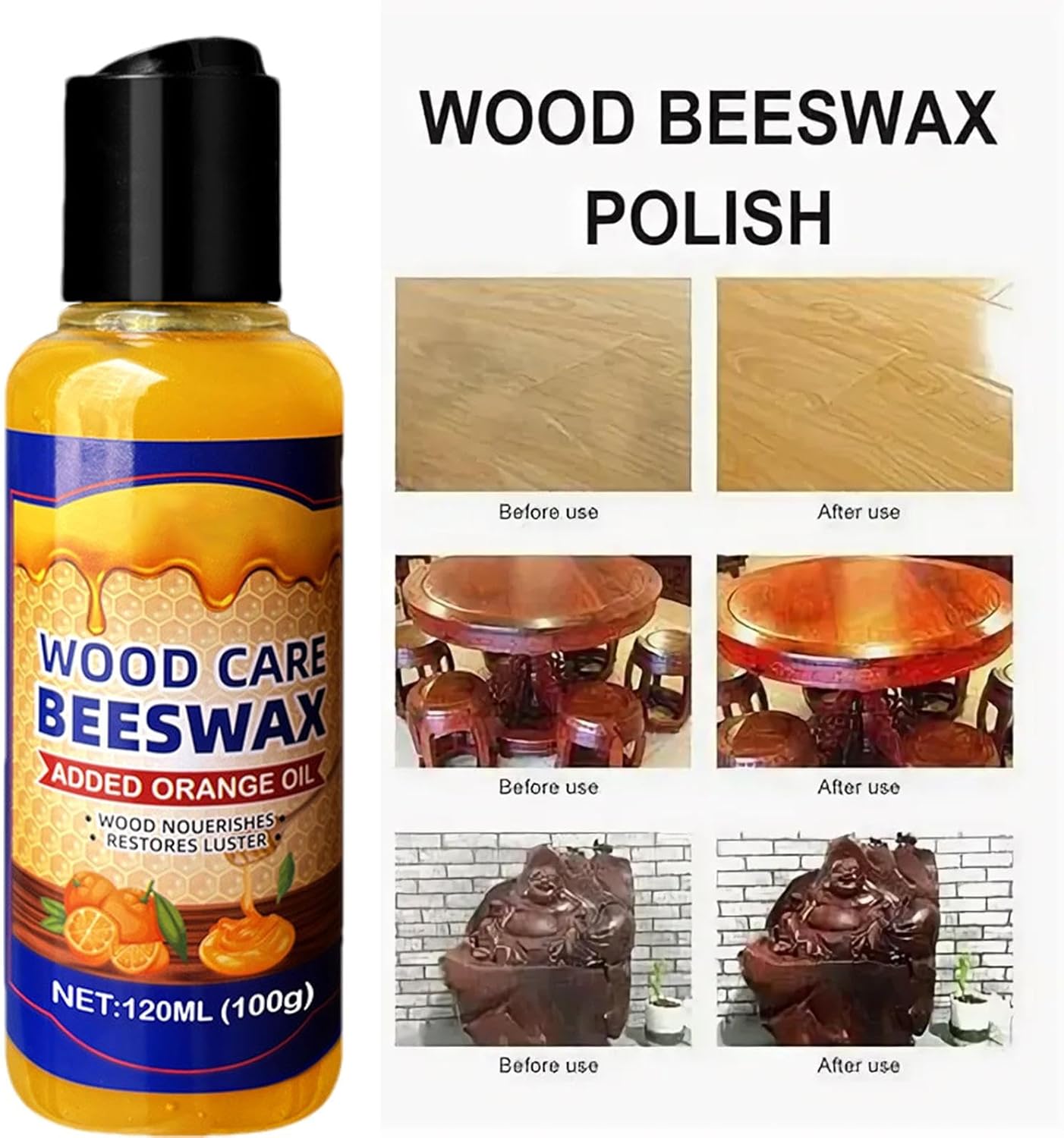 🔥Natural Beeswax & Orange Oil Wood Conditioner