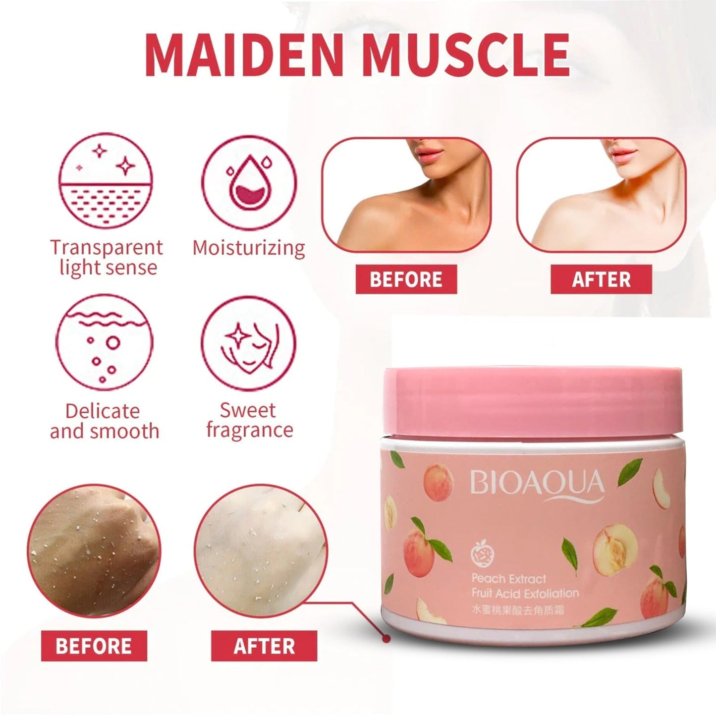 BioAqua™️ Peach Exfoliation Scrub Gel - BRANDIFY STORE