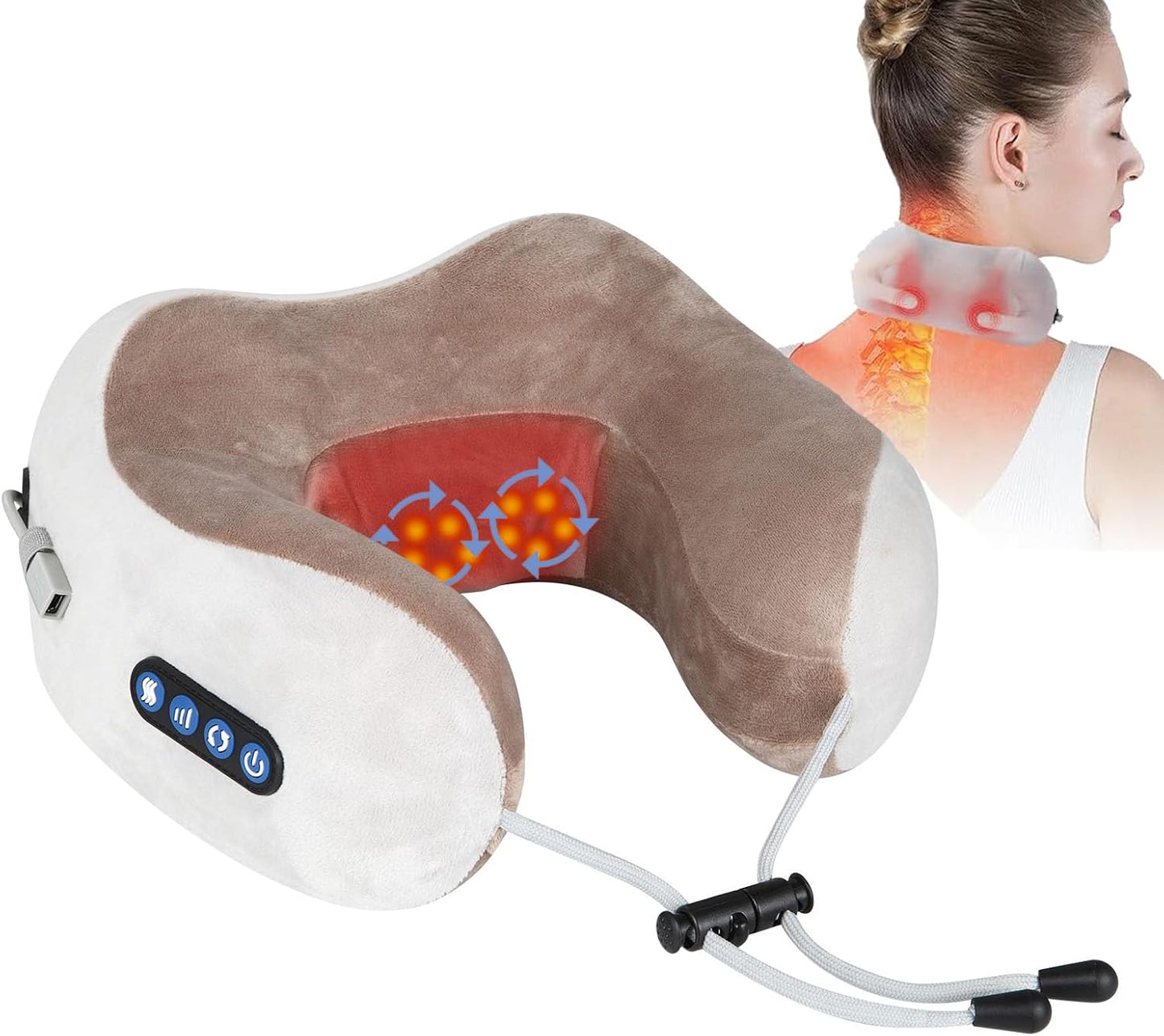 Electric Neck Massager Portable Rechargeable Pain Relief