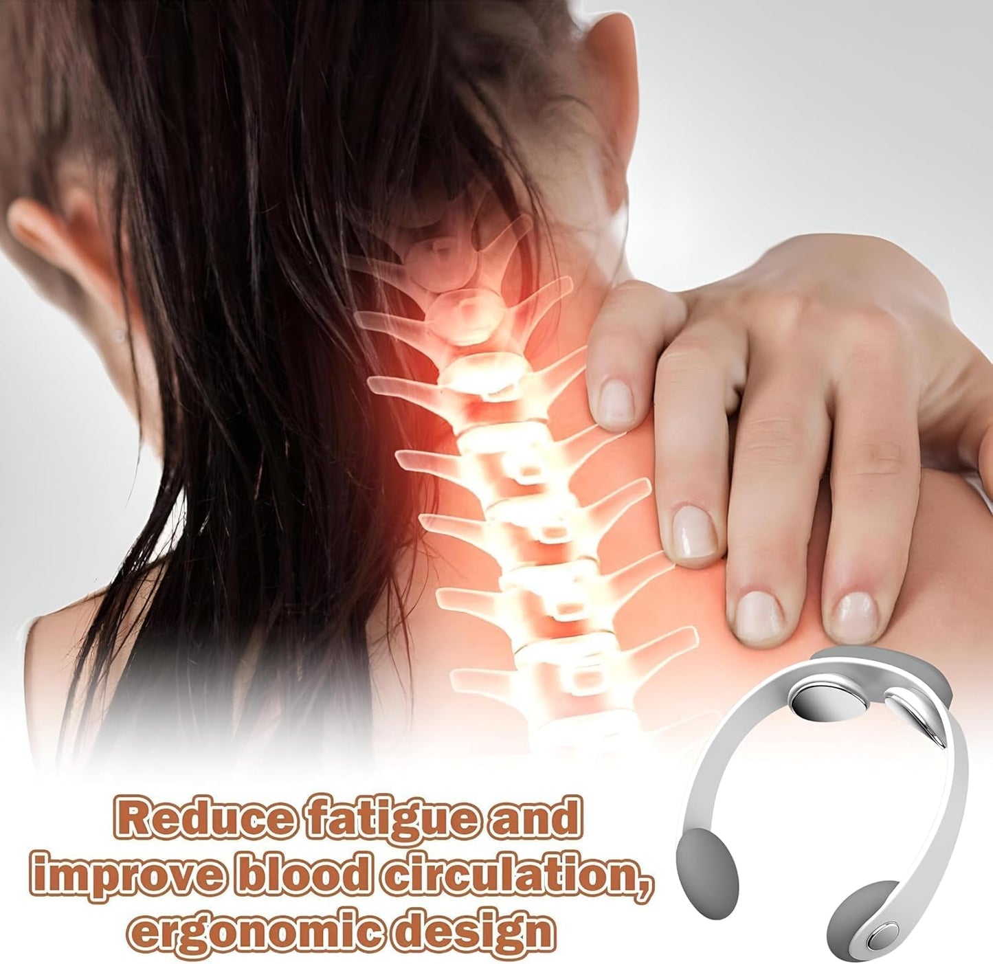 Electric Neck Massager Portable Rechargeable Pain Relief