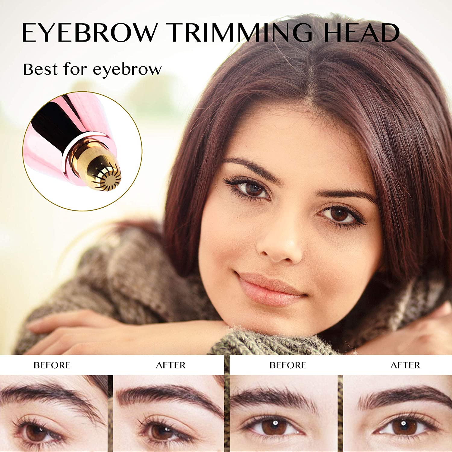 Rechargeable Painless Eyebrow Hair Remover Machine For Women - BRANDIFY STORE