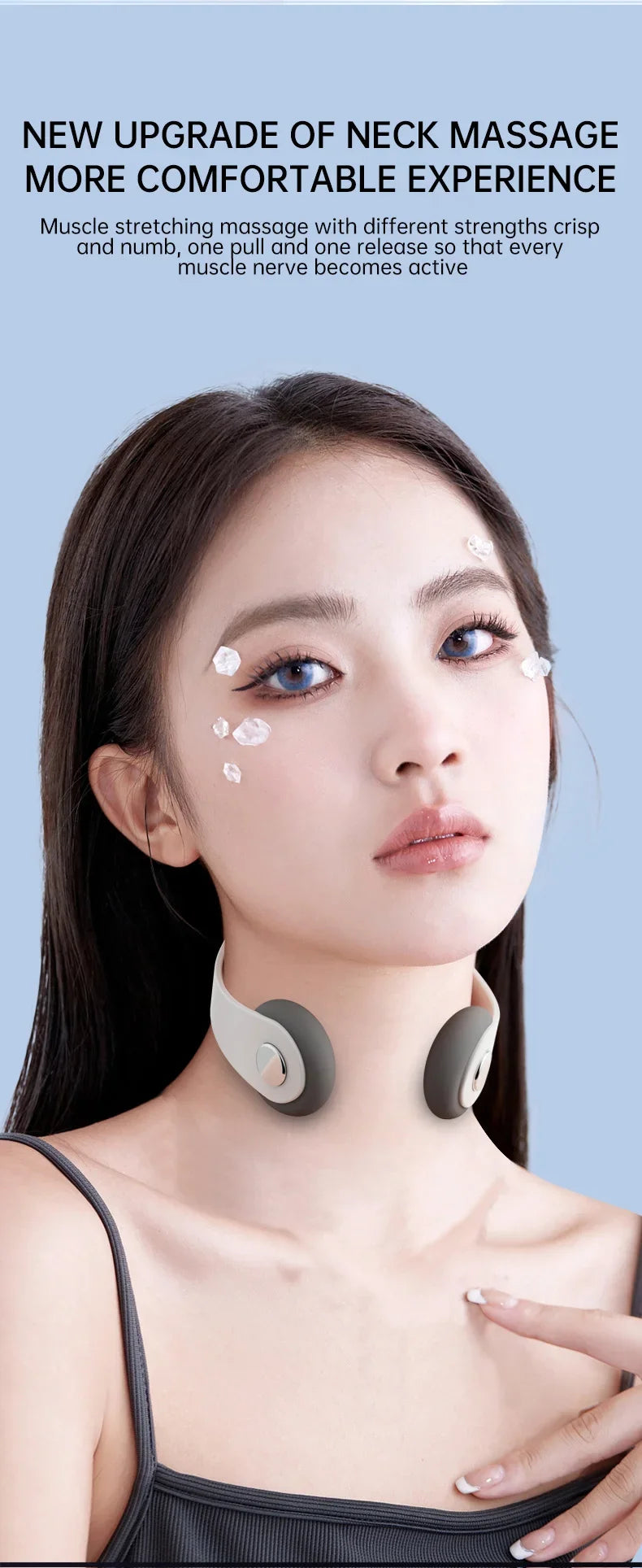 Electric Neck Massager Portable Rechargeable Pain Relief