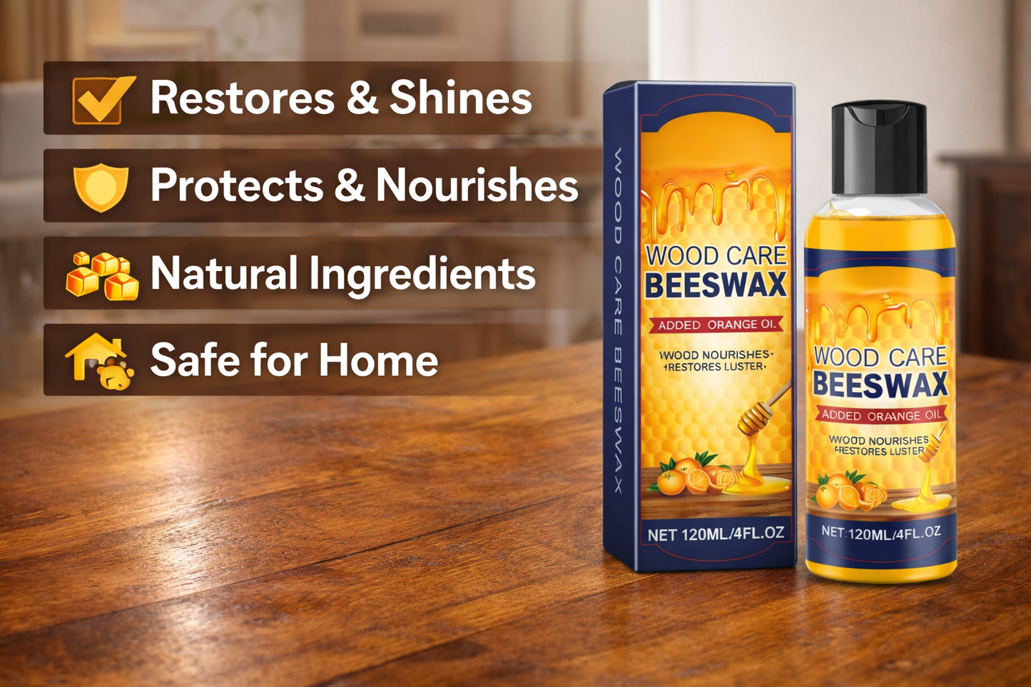 🔥Natural Beeswax & Orange Oil Wood Conditioner🔥